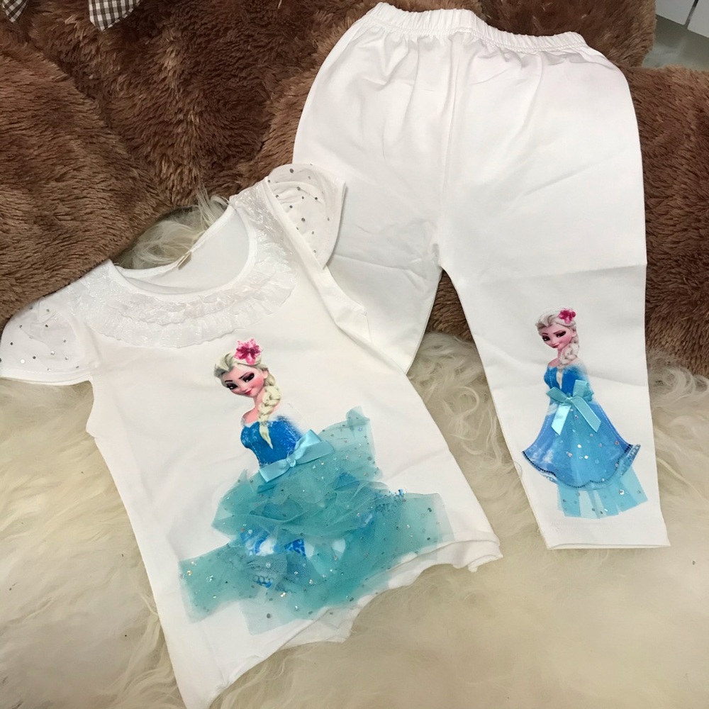 Elsa Matching Sparkly Set Super Cute NWT